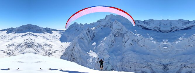 Trip Albanien - Paragleiten im Winter die Freizeit spüren und schwerelos über die Tiroler Bergwelt fliegen. Auch für Anfänger werden Flüge, Tandemflüge angeboten.